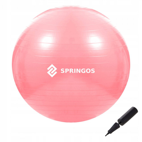 Фітбол  Springos 75 cm Anti-Burst FB0012 Pink - фото №6
